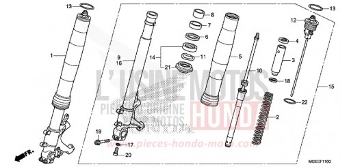 FRONT FORK VFR1200FF de 2015